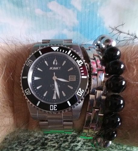 Customer photo review of Aquacy 1769 Hei Matau Men's Automatic 300M Black Dive Watch 1769.B.B.S