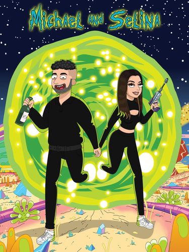 Customer photo review of 'Rick and Morty' Custom Portrait