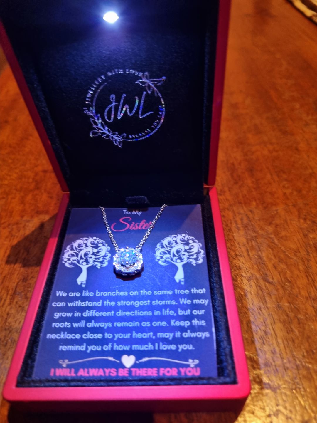Customer photo review of To My Sister - Family Tree Necklace