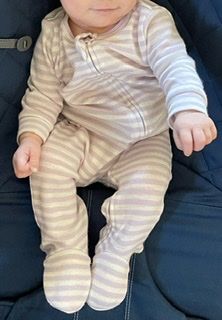 Customer photo review of Footie Pajamas, Merino Wool, Blush