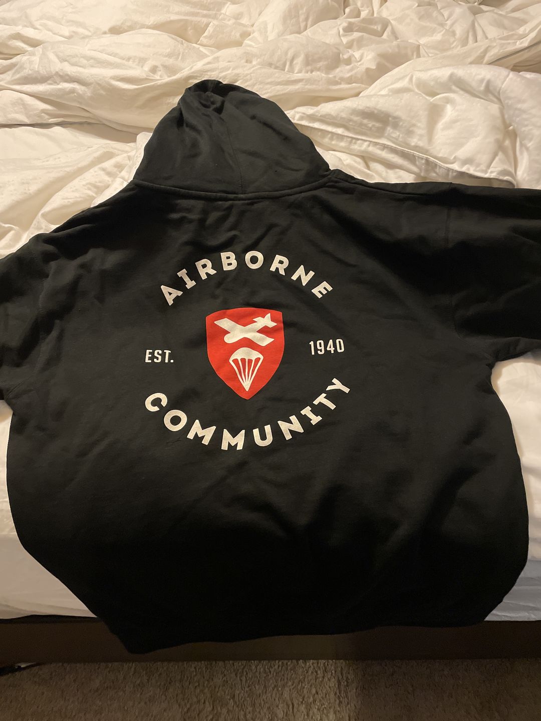 Customer photo review of Airborne Community Hoodie
