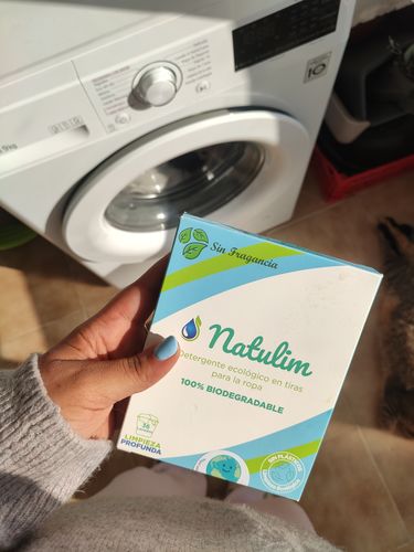 Customer photo review of Eco-Tiras de Detergente 40 lavados Natulim