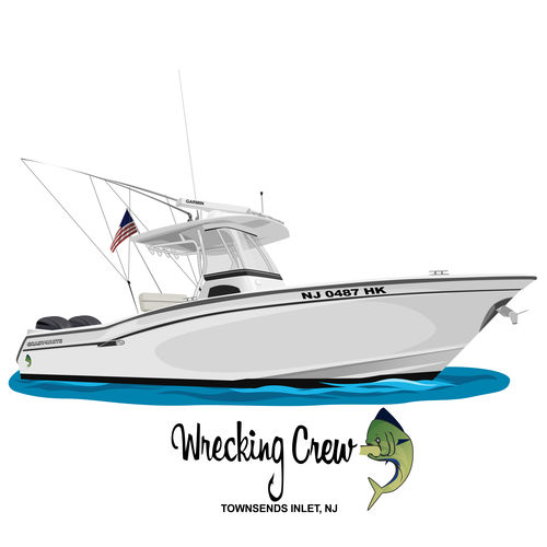 Customer photo review of Custom Digital Boat Artwork