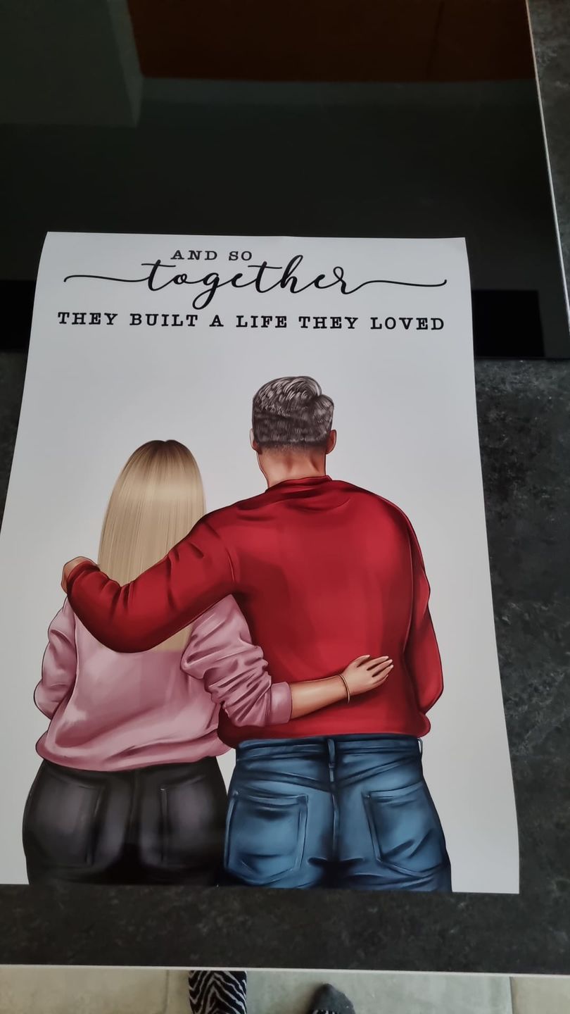Customer photo review of Pärchen (Mann & Frau) - Personalisiertes Poster