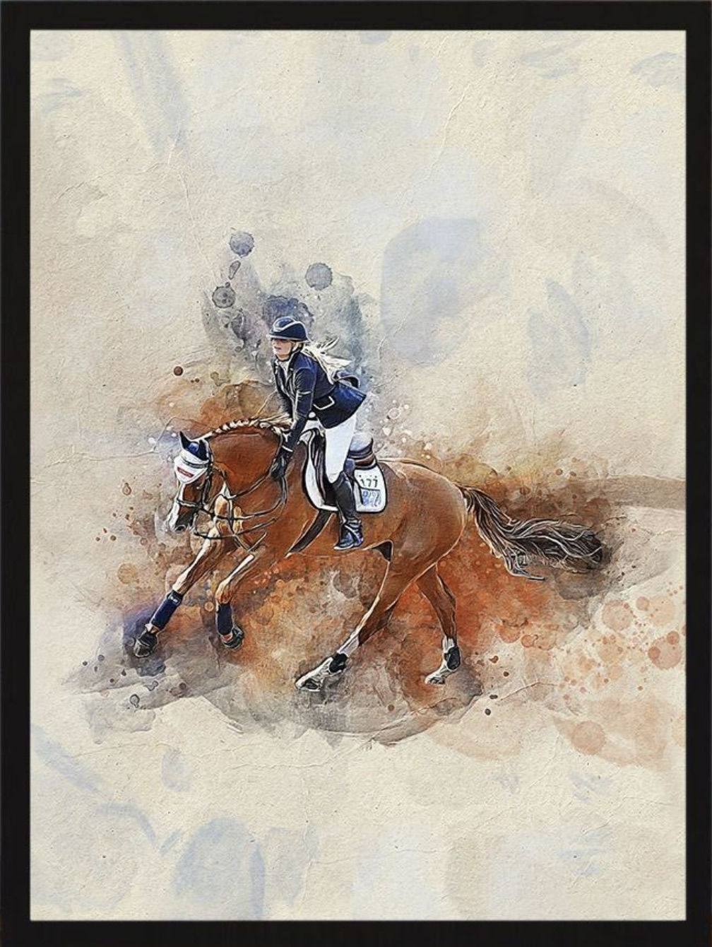 Customer photo review of Personalized Horse portrait