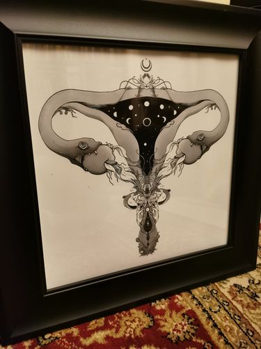 Customer photo review of Snake Uterus Lilith, Gray Version, Matte Art Print Poster