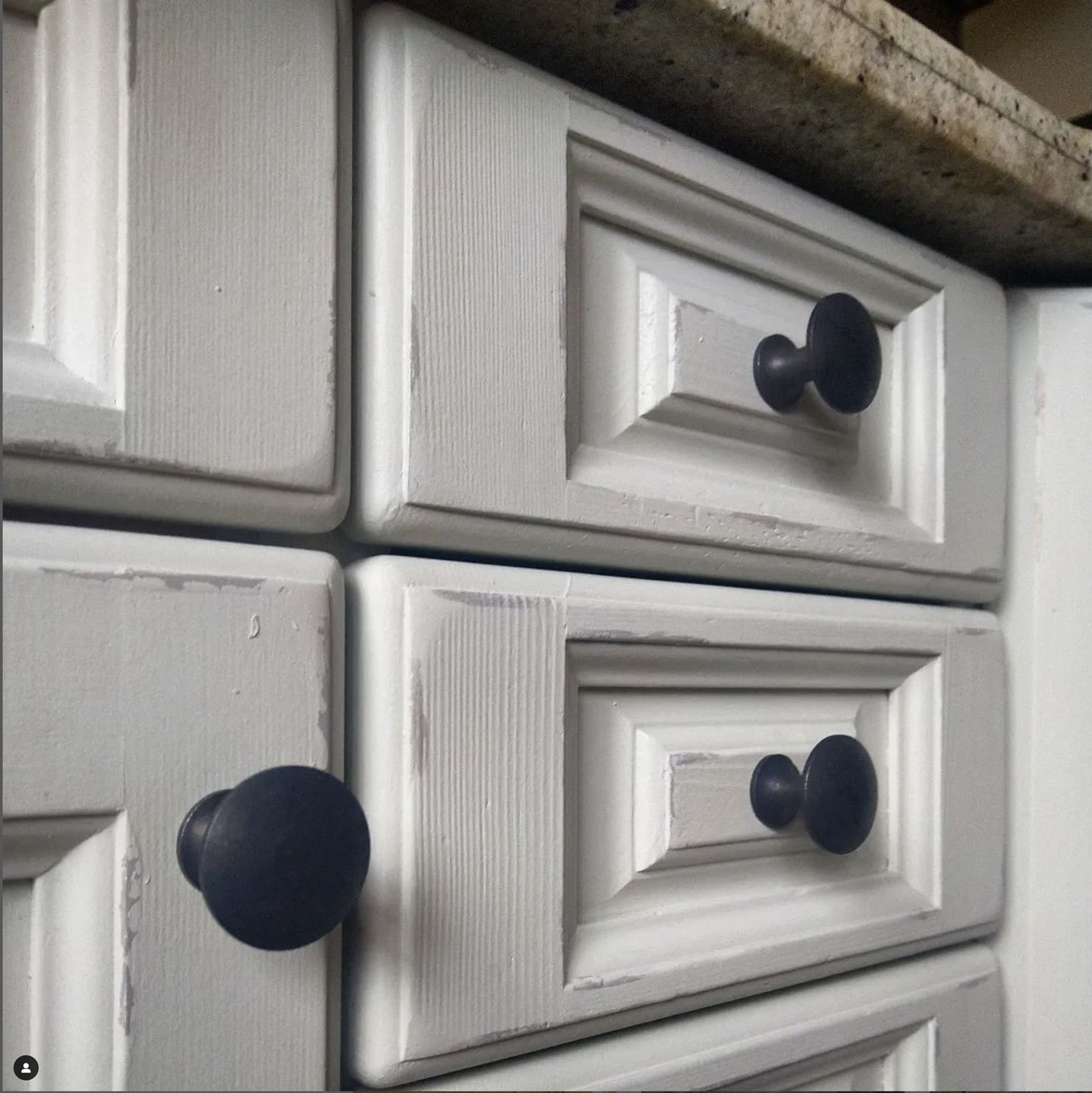 Customer photo review of Blacksmith Cast Iron Cupboard Knob | Old Black