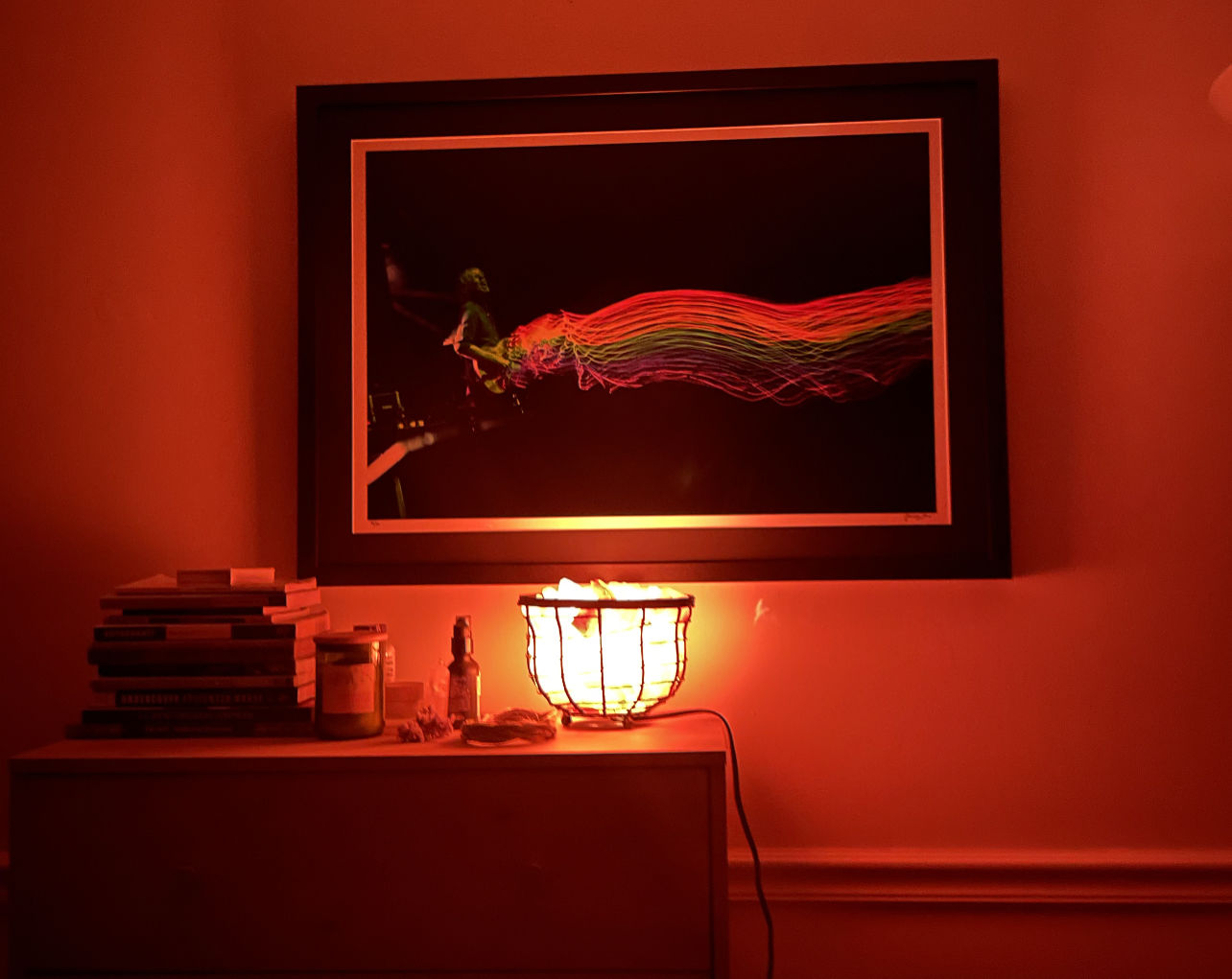 Customer photo review of Basket Salt Lamp With Salt Chunks