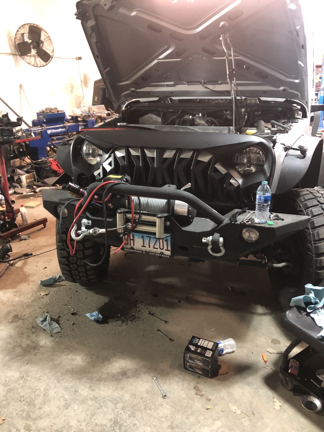 Customer photo review of Shark Grille - Matte Black for 07-18 Wrangler JK