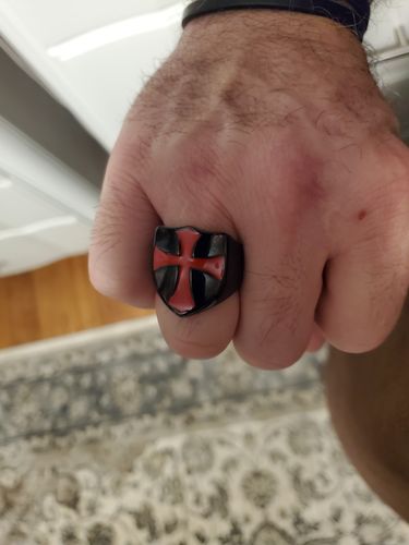 Customer photo review of KNIGHTS TEMPLAR SHIELD RING