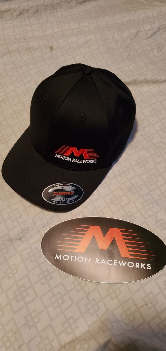 Customer photo review of Black Motion Raceworks Flexfit Hat S/M & L/XL