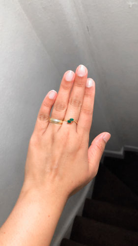 Customer photo review of Green Onyx Teardrop Ring (Gold)