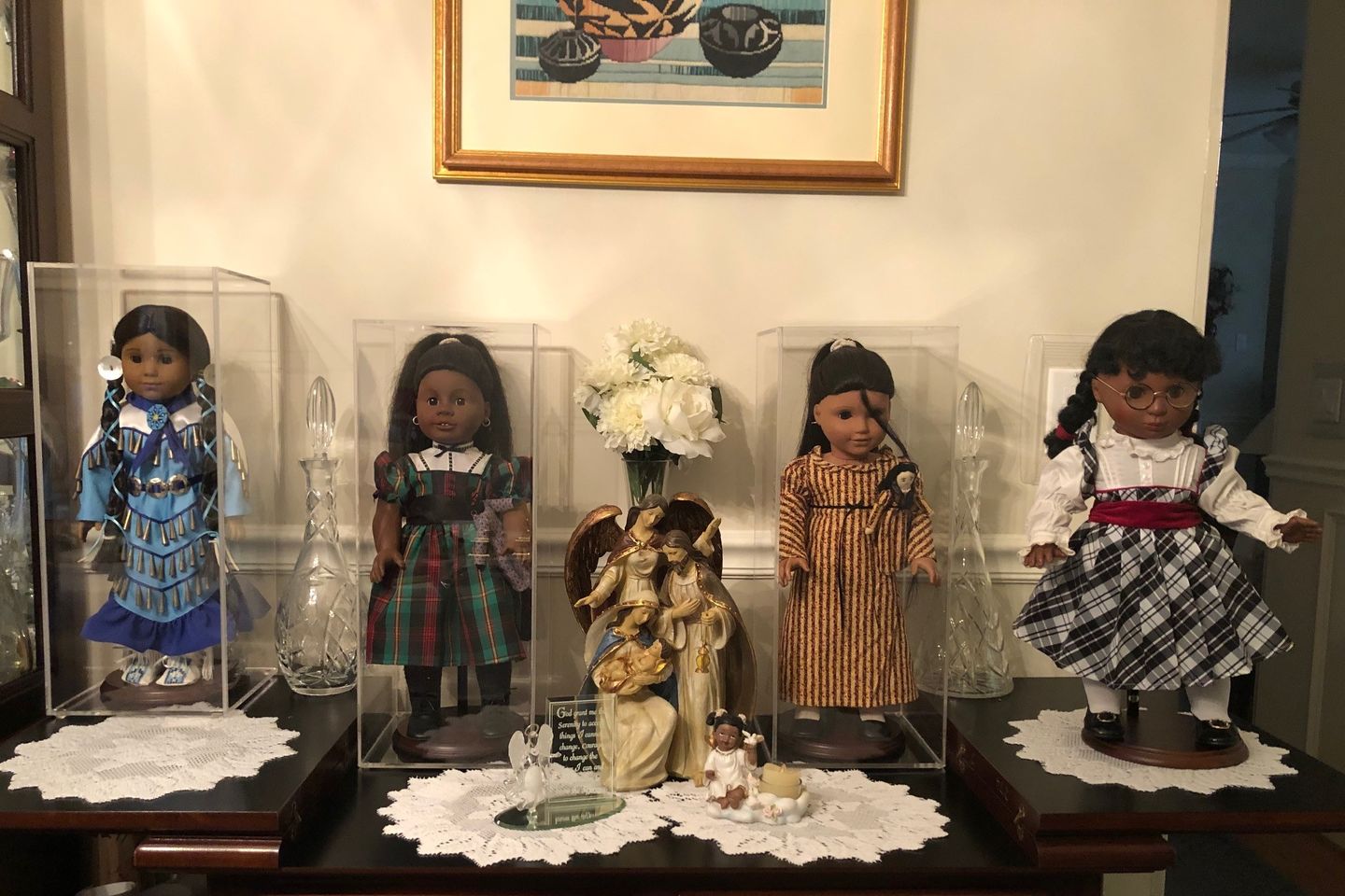 Customer photo review of Versatile Acrylic Display Case with Slide Back and Size Options (Table Top or Wall Mount)