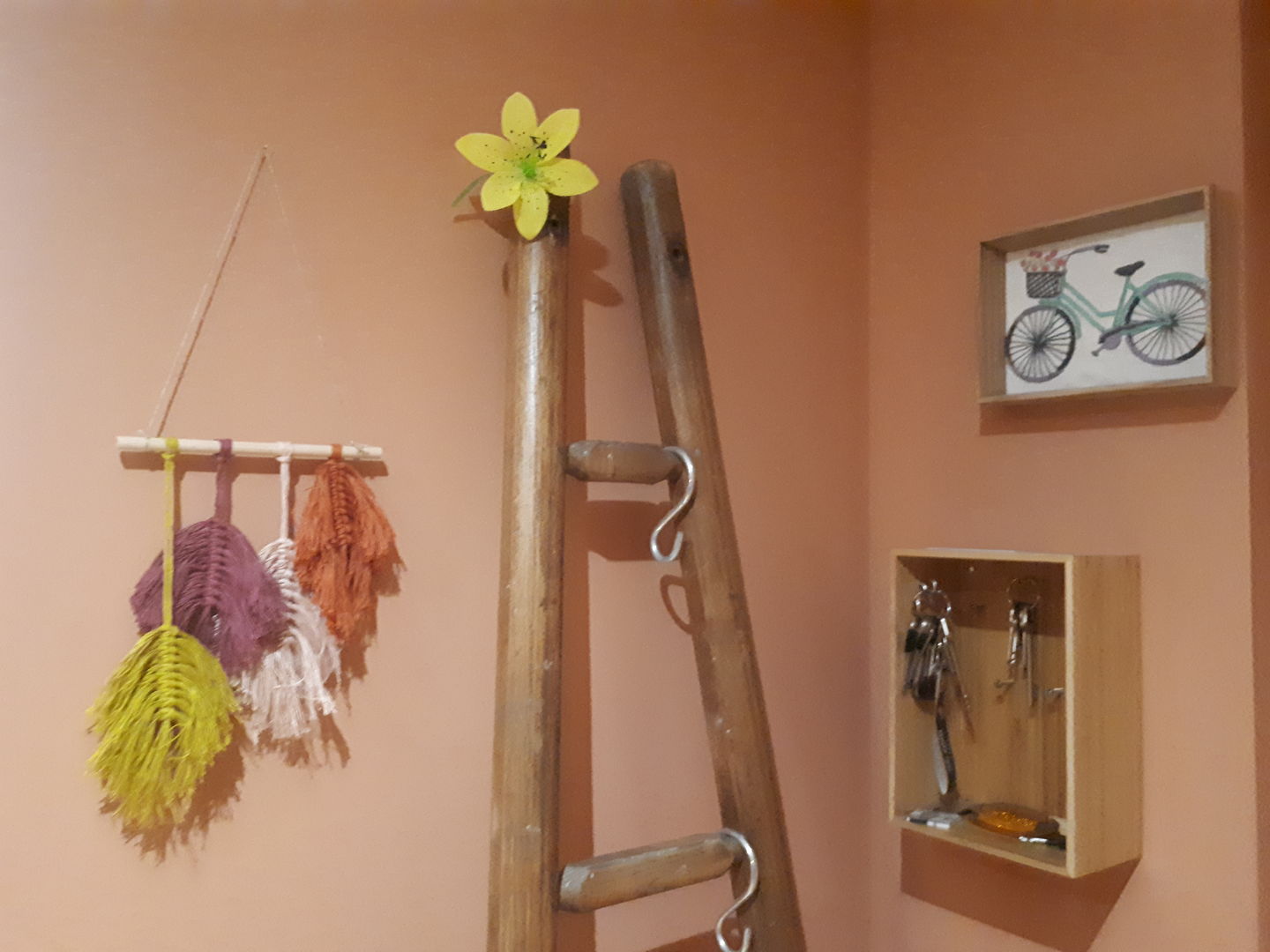 Customer photo review of Kit Macramé Mini-Suspension - 4 Plumes