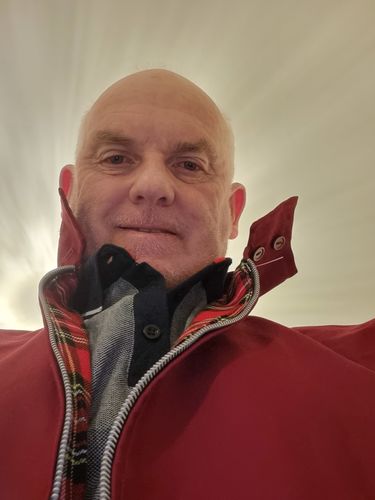 Customer photo review of Mens Classic Harrington Jacket - Burgundy