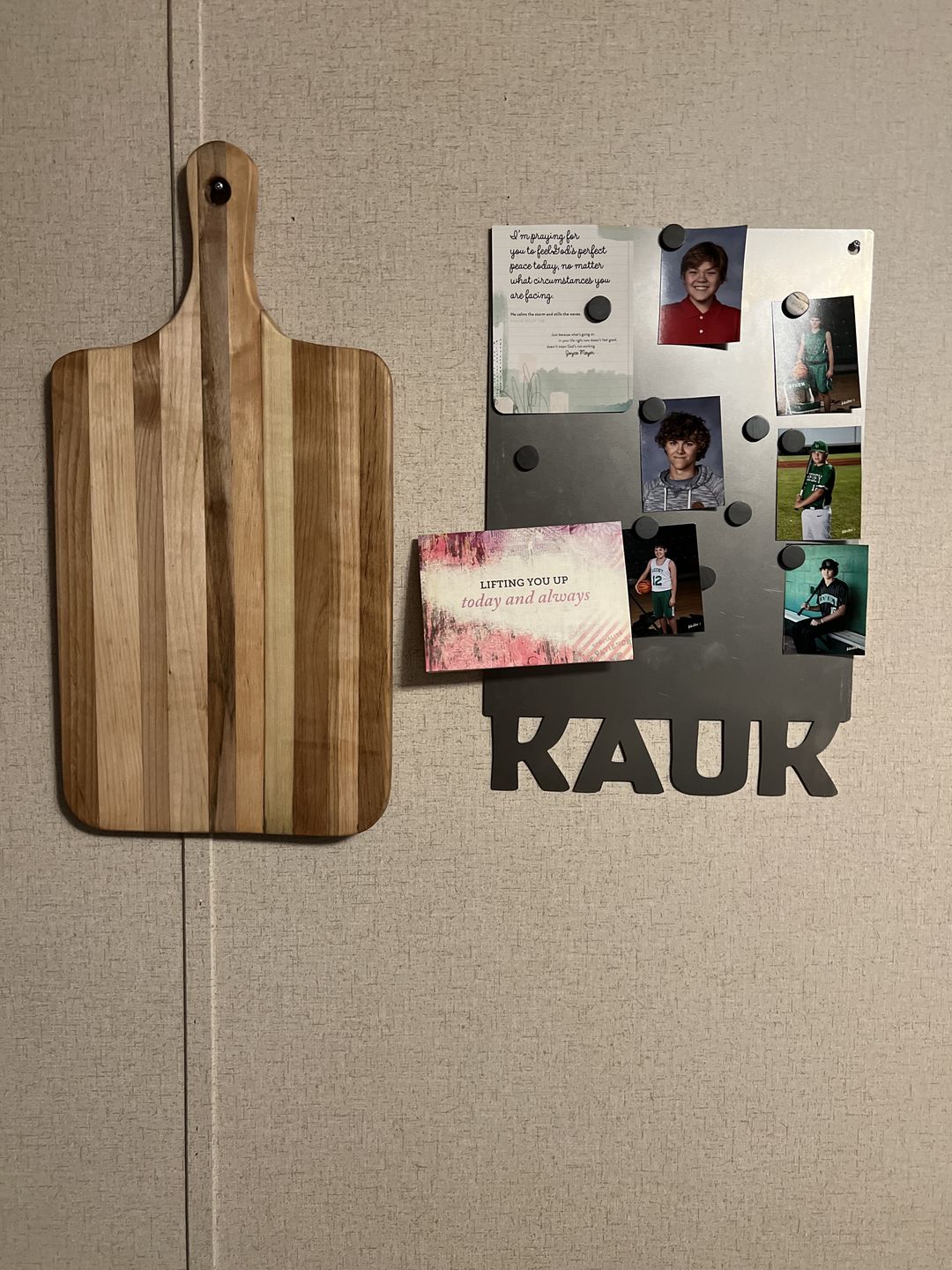 Customer photo review of Magnet Board With Name - 2 sizes
