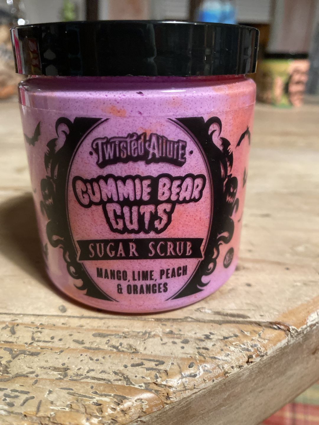 Customer photo review of Gummie Bear Guts Sugar Scrub