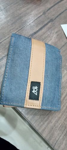 Customer photo review of Blue & Brown Denim Wallet