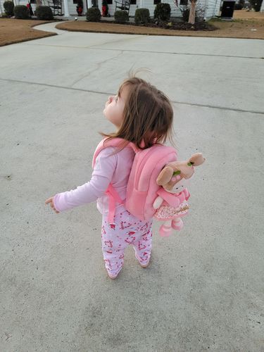 Customer photo review of Holiday Special - Personalized Leyadoll Doll Backpack (Pink Cherry)