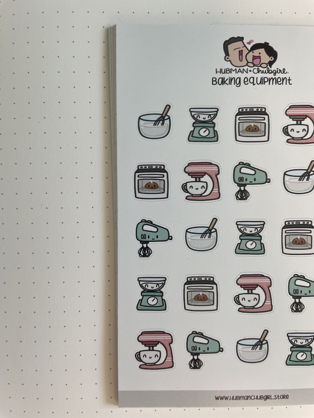 Customer photo review of Baking Equipment Planner Stickers