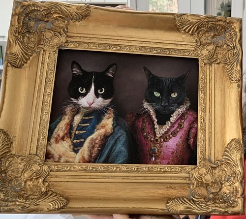 Customer photo review of The Count & The Countess  – Custom Vintage Pet Portrait