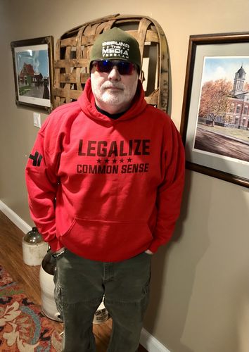 Customer photo review of Legalize Common Sense Black Print Hoodie