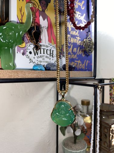 Customer photo review of Buddha Jade Crystal Chain