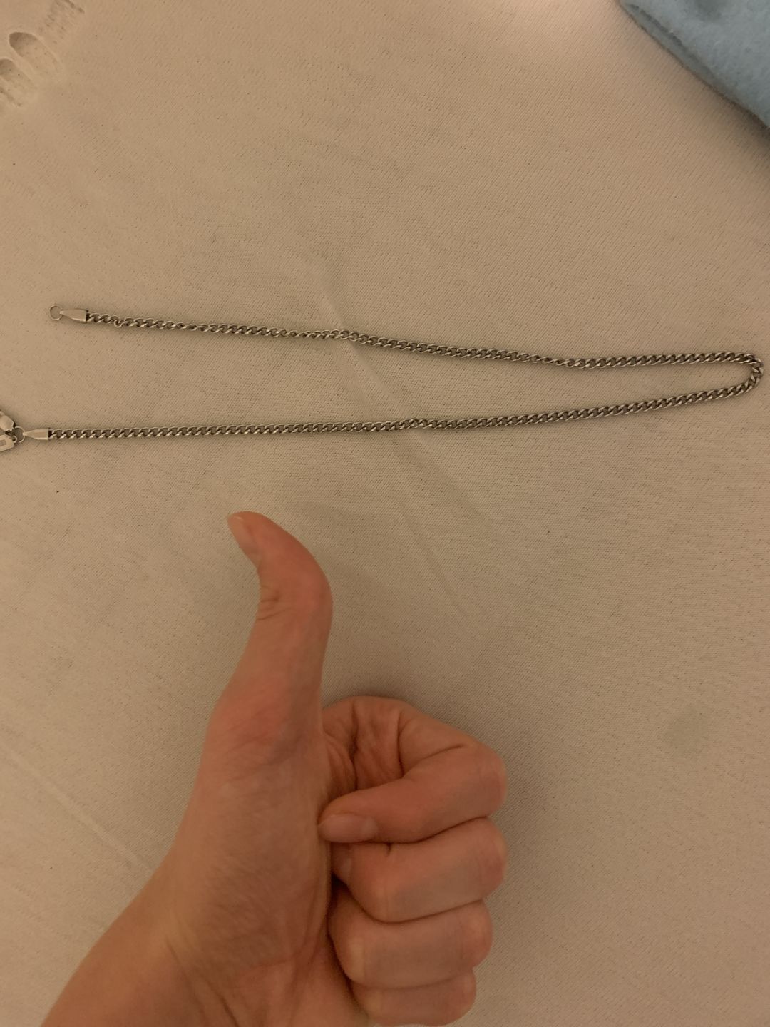 Customer photo review of Curb Chain (Silver) 3.5mm