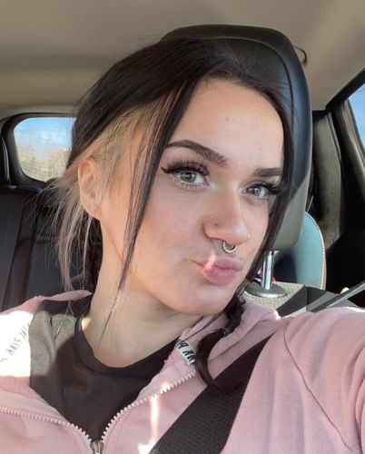 Customer photo review of EYEVOS Taylor Green Colored Contact Lenses