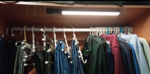 Customer photo review of Dual Color Wireless Motion Sensor Light (2nd Gen.) - 18" Aluminum