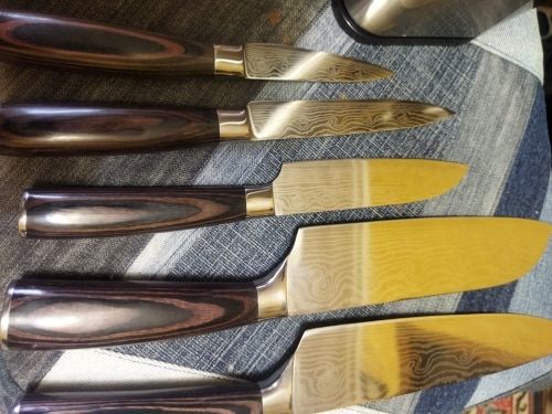 Customer photo review of Five-piece kitchen knife chef's knife
