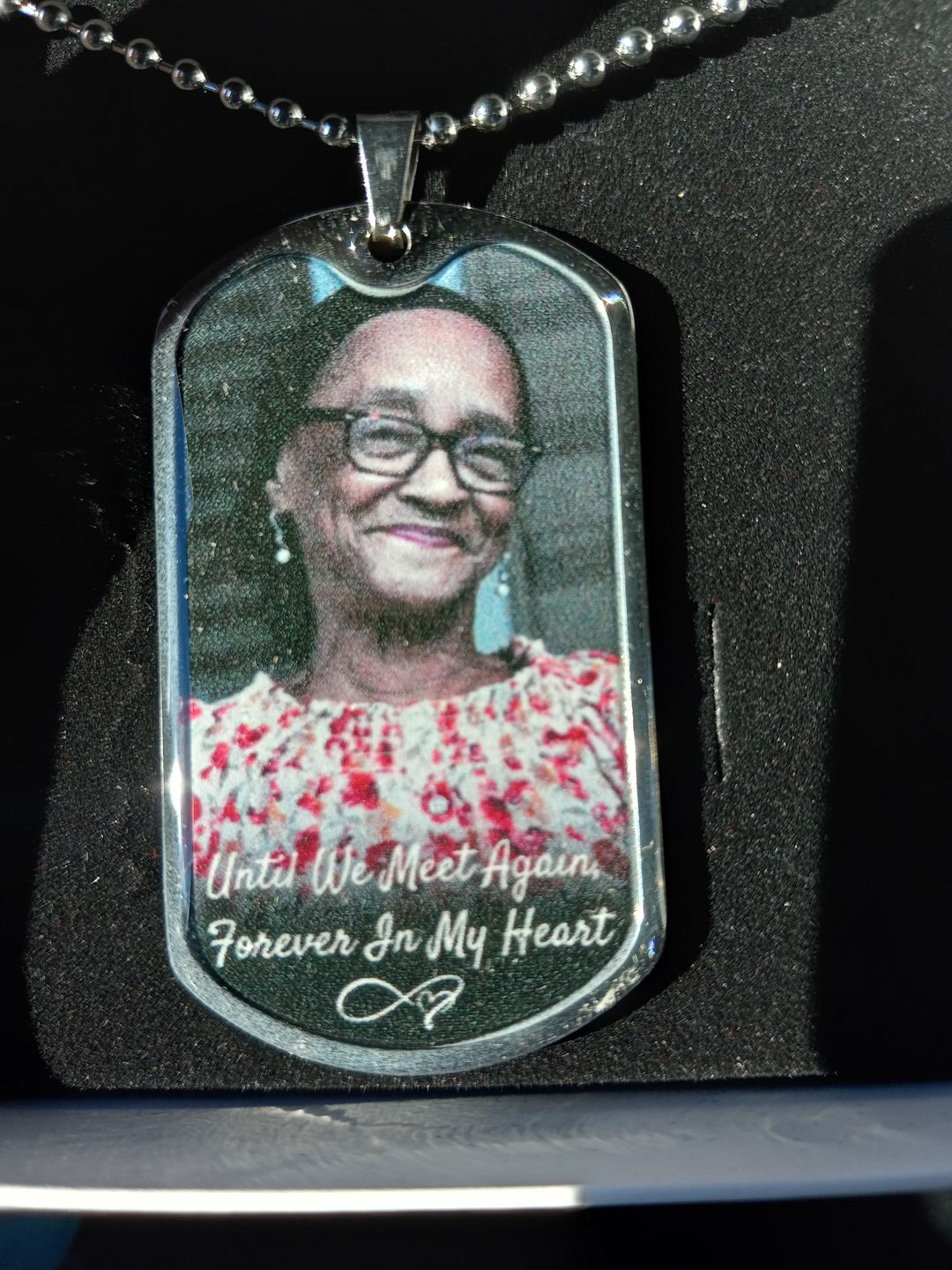 Customer photo review of Forever In My Heart Men's Dog-tag Necklace