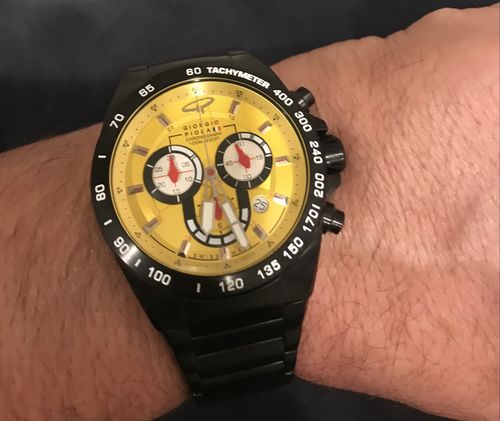 Customer photo review of Ignition Swiss Made - Black-Yellow Watch