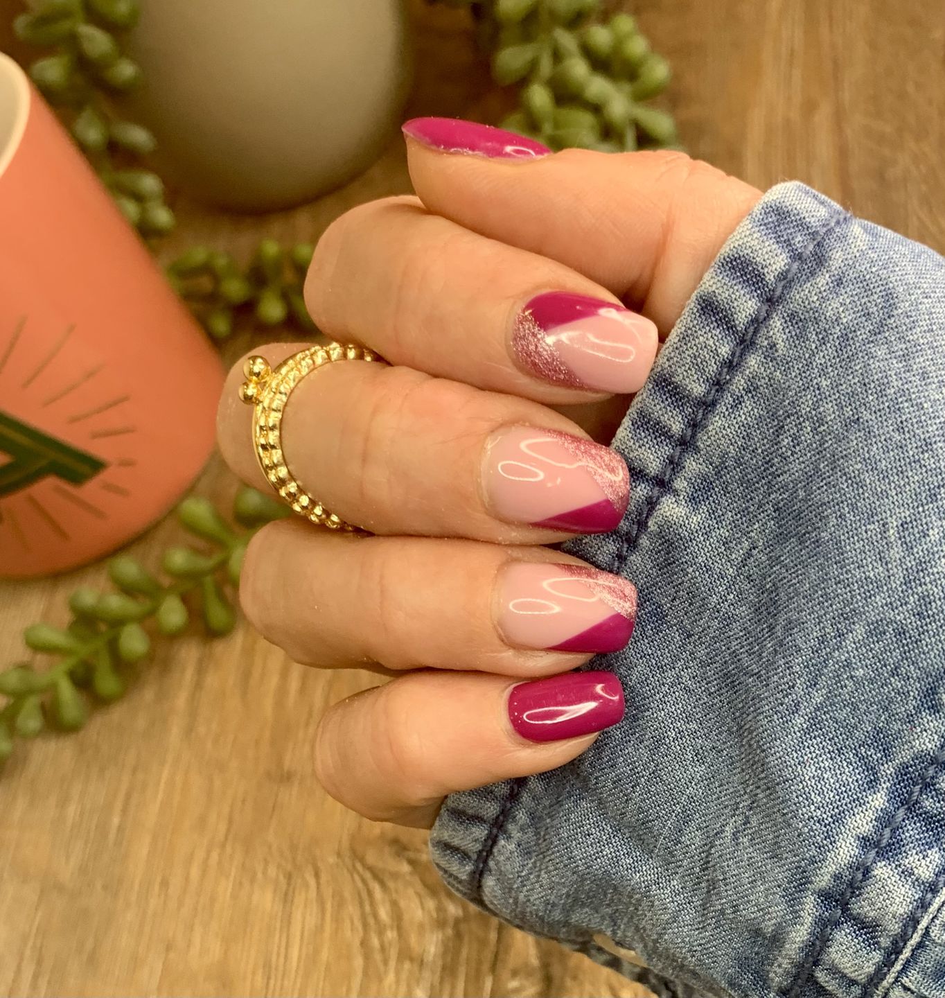 Customer photo review of Semilac BB Base Rose UV Gel Polish 7 ml