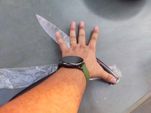 Customer photo review of Five-piece kitchen knife chef's knife