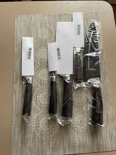 Customer photo review of Five-piece kitchen knife chef's knife