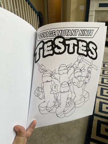 Customer photo review of Eat a Bag of Dicks Coloring Book!