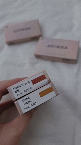Customer photo review of Neala Brown Contact Lenses(12 months wear)