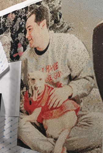 Customer photo review of Custom Diamond Painting Kits for Adults DIY 5D - Photo Diamond Art Shipped from USA