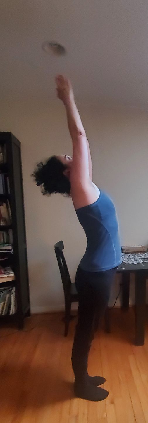 Customer photo review of Stonewash Extra Long Slouchy Pants
