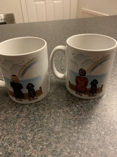 Customer photo review of Girl & Dogs - Life is better with a dog Personalised Mug