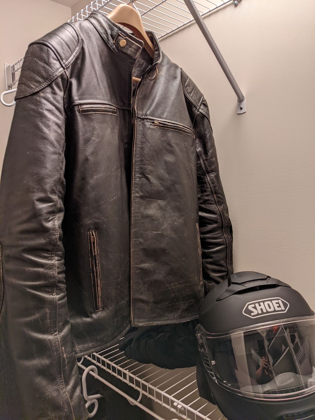 Customer photo review of Vintage Buffalo Leather Jacket