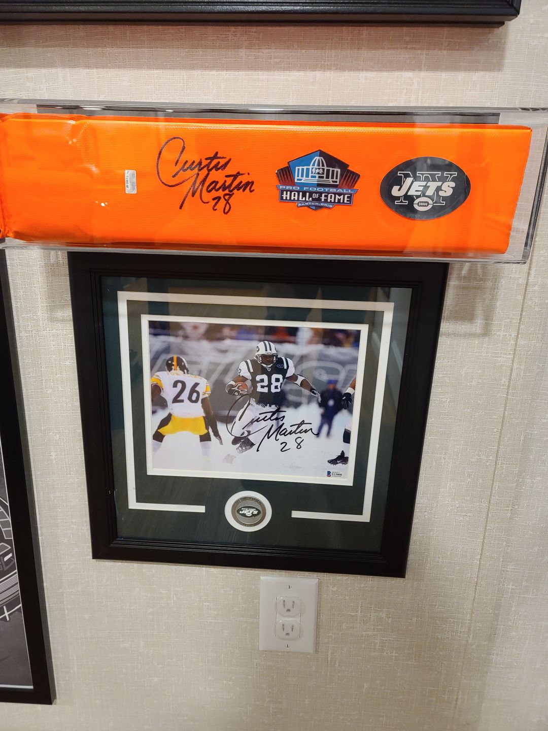 Customer photo review of Versatile Acrylic Display Case with Slide Back and Size Options (Table Top or Wall Mount)