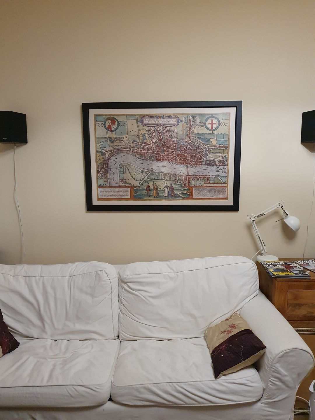 Customer photo review of Very Old Map of London, 1572 by Georg Braun - City of London, Westminster, Southwark