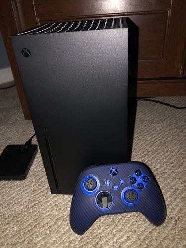 Customer photo review of Black/Navy Ring - ProTouch® Flat Grip Thumbsticks Skins