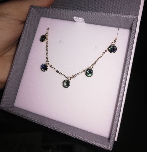 Customer photo review of Collana donna girocollo con pietre verdi - Brosway