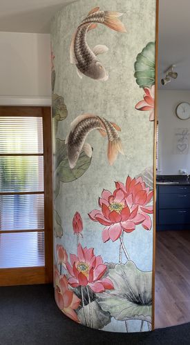 Customer photo review of Nara Koi - Custom Sized Wallpaper Mural (per m2)