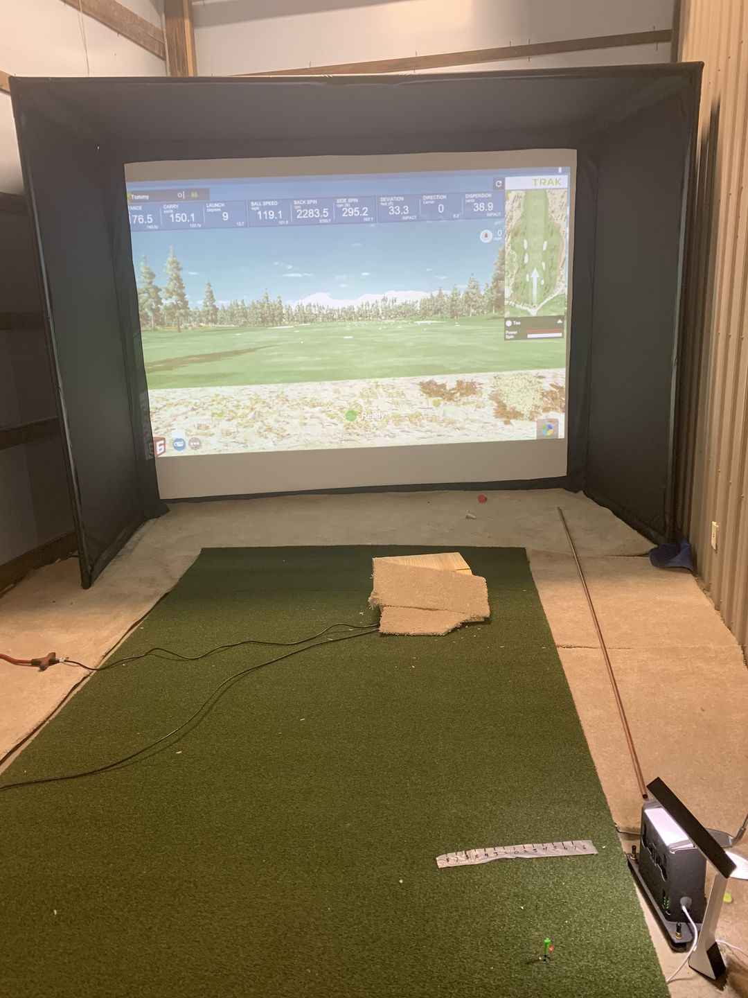 Customer photo review of PerfectBay™ Golf Simulator Screen Enclosure