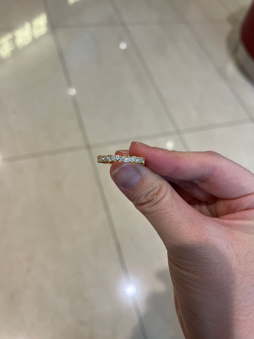 Customer photo review of S925 Fashion Design Marquise Cut & Round Cut Stackable Wedding Band In Sterling Silver
