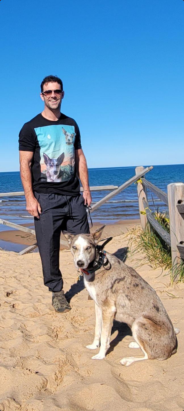 Customer photo review of Custom Pet Art Mens Crew Neck T-shirt